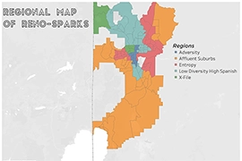 GIS map of city districts
