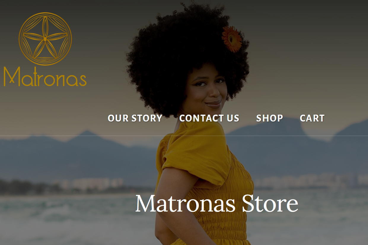 matronas store webpage snippet